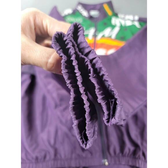Vintage Sugoi Team Tyson Jacket Mens Medium Purple Green Cycling Windbreaker 90s - Picture 6 of 13